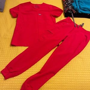 FIGS Scrubs Color RED